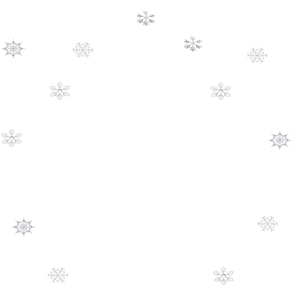 White Festive Christmas Snowflake Aura [Front] ❄️