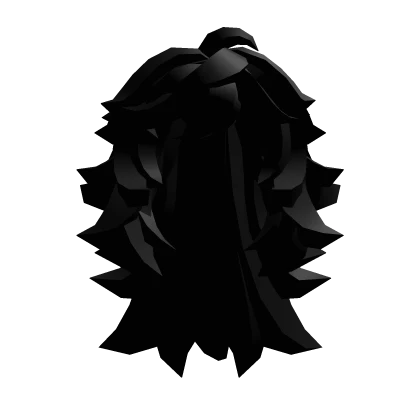 Long hair with small ponytail  - Black