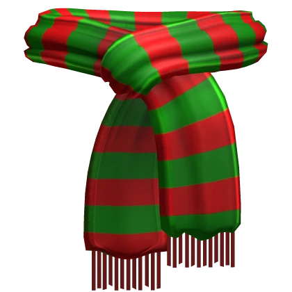 Green and Red Elf Christmas Scarf 