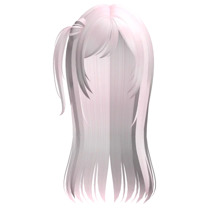 ♡ ꒰ gyaru light pink side pigtail layered hair ꒱