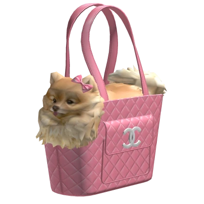 CC dog purse bag mcbling vintage 2000s baby pink