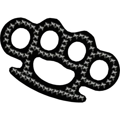 black scene emo brass knuckle studded hair clip