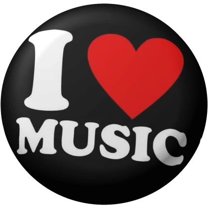 i ❤️ music pin