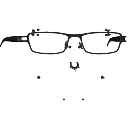 Black Glasses With Piercings
