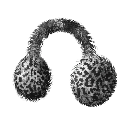 Snow Leopard Fur Big Fuzzy Earmuffs