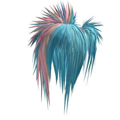 Spiky Teased Side Ponytail (Ice Cream)