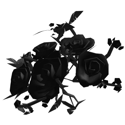 (Right) Black Rose Flower Headpiece