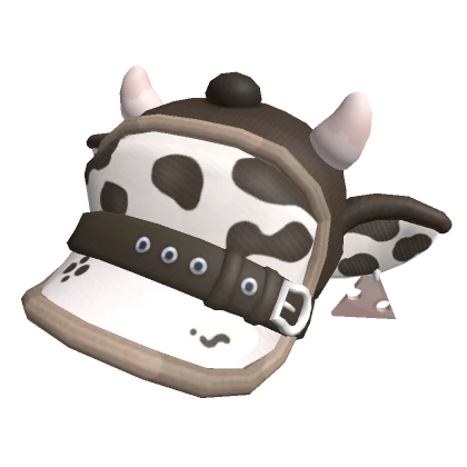 Trendy Cow Cap (Brown & White)