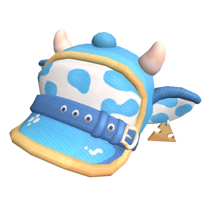 Trendy Cow Cap (Blue & Yellow)