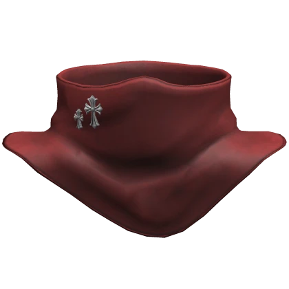 Goth Chrome Red Face Mask