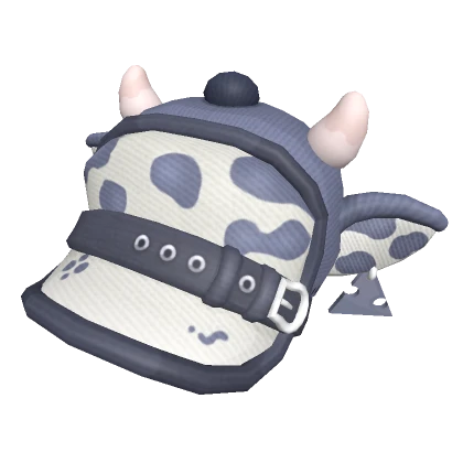 Trendy Cow Cap (Dark Blue & White)