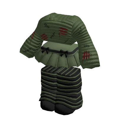 Halloween Green Zombie Outfit