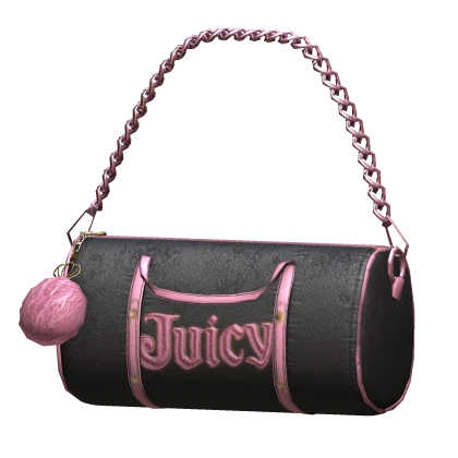 Pink Black Luxury 2000s Designer Barrel Bag 