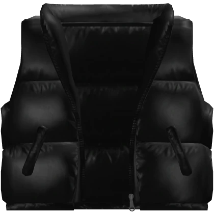 (1.0)🦇Black Realistic Designer Puffer Vest🦇