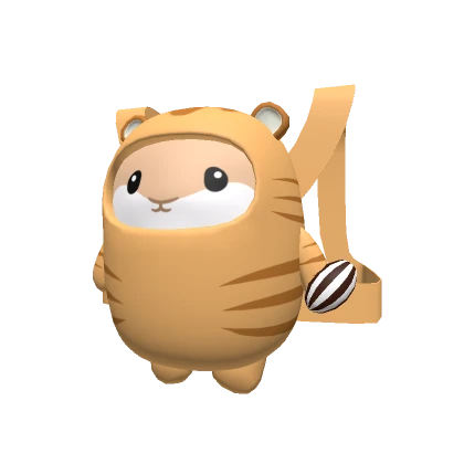 1.0 Hamster with Tiger Suit Backpack