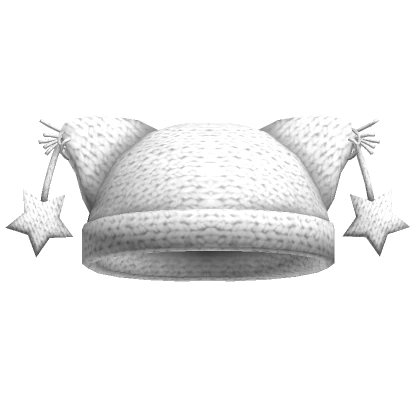 Y2K White Star Beanie