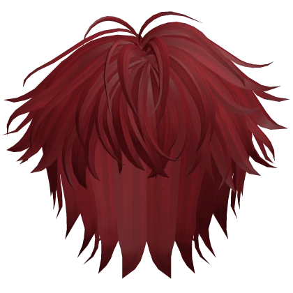Dark Red - Messy Fluffy Cool Anime Male Hair