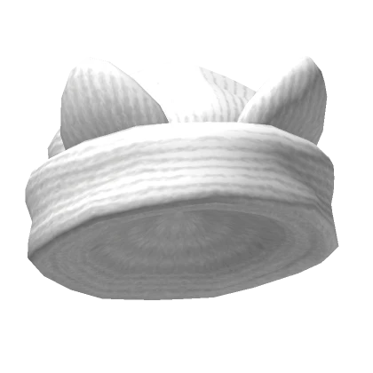 Cat Ears Beanie White