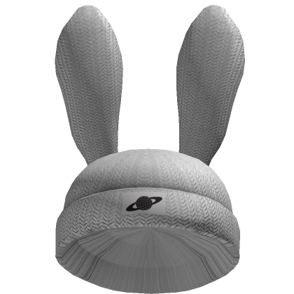 Y2K White Bunny Hat