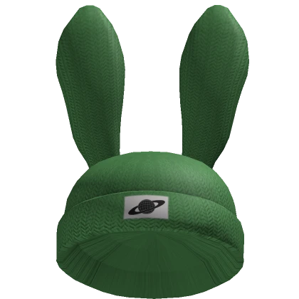 Y2K Green Bunny Hat