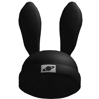 Y2K Black Bunny Hat