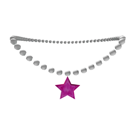 1.0 Pink Y2K Star Bead Necklace