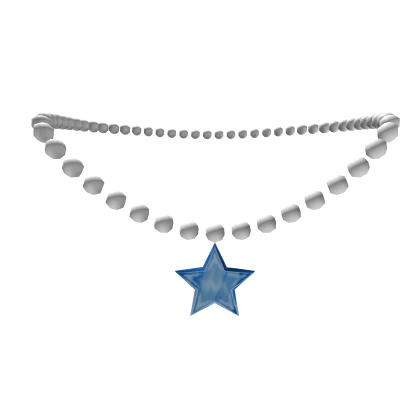 1.0 Pastel Blue Y2K Star Bead Necklace