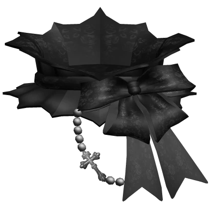 gothic lace collar & cross black