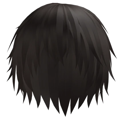 emo messy anime boy ghoul hair brown