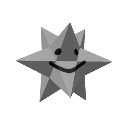 Small Stellated Dodecahedron Head (Light Grey)