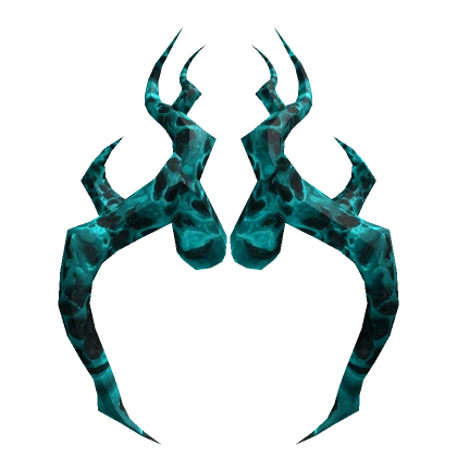 Tusked Horns of the Royal Cyan Lava Dragon