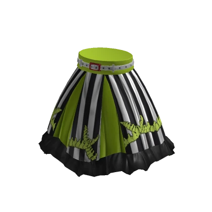 Demon Warrior Skirt Mitsuri Black, White & Green 