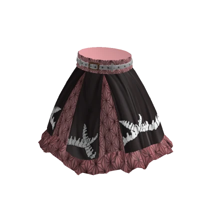 Demon Warrior Skirt Nezuko Brown & Pink