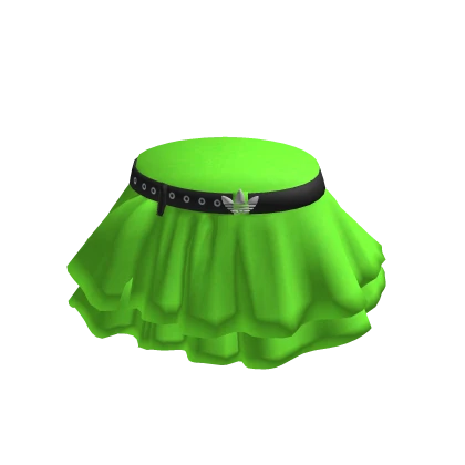 adidas Y2K Tiered Skirt with Belt Acid Green