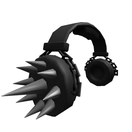 Black Spikey Chain Headphones