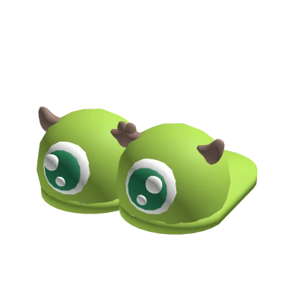 Mike Wazowski Green Alien Monster Plushie Slippers
