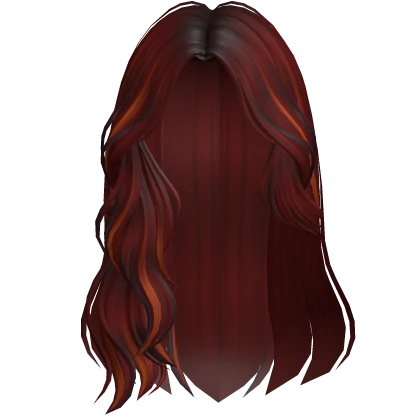 Spooky Wavy Hair w/ Halloween Streaks (Red)