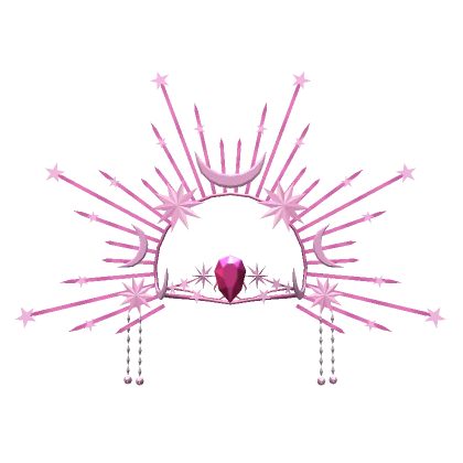 Royal Diamond Celestial Crown with Pink Halo