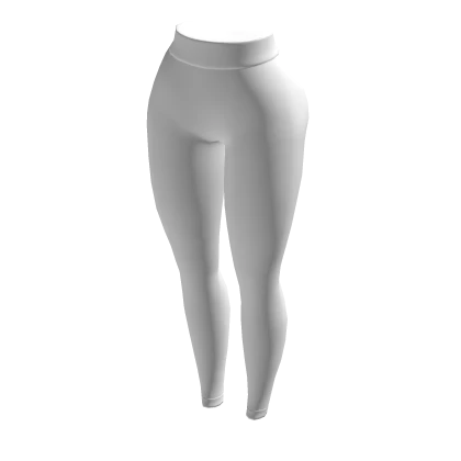 Leggings White Shiny Baddie Skinny Sport 2000s Y2K