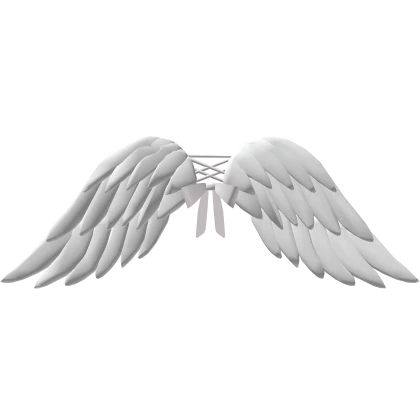 ♡ : white angel ribbon wings