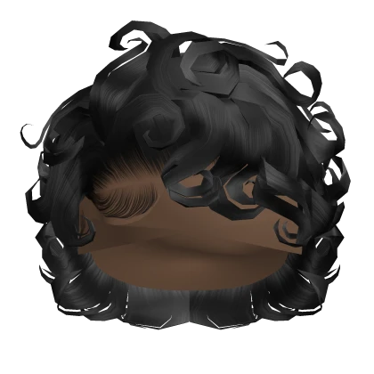 ☆ | Black Curly Bixie Cut