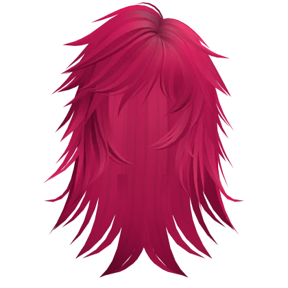 Emo Wispy Straight Hair (Hot Pink)
