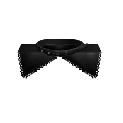 Black Collar w/ Lace Detail & Buckle Choker (1.0)