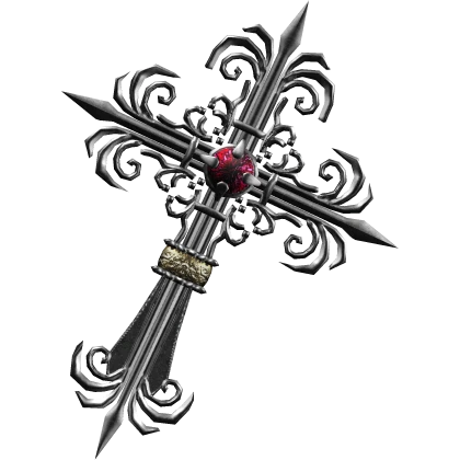 [Back] Goth Tipped Cross