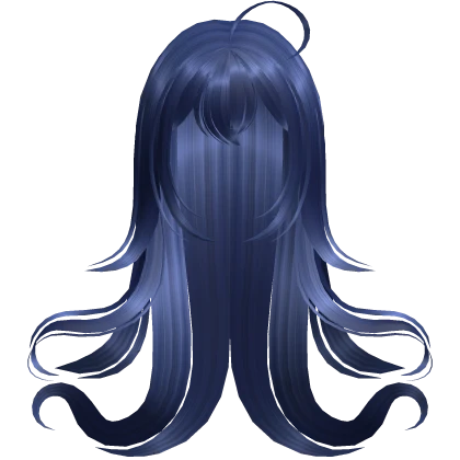 kawaii swirly ghost hair in blue