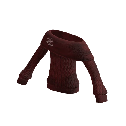 Diamond Snowflake Knit Sweater Red