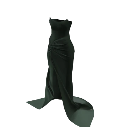 Midnight Green Prom Night Glam Dress