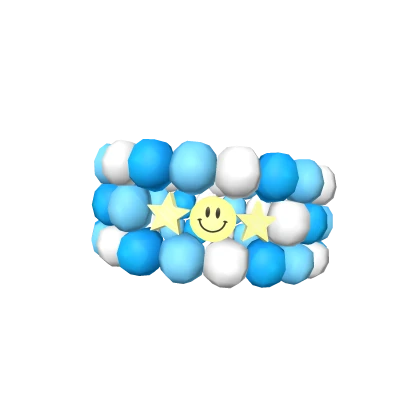 3.0 Blue Preppy Pearl Armband