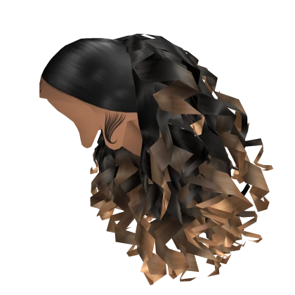 Curly Sleek Middle Part [Black W/ Blonde]