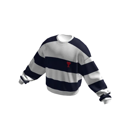 Striped Ami de Coeur Sweater (Black & White)